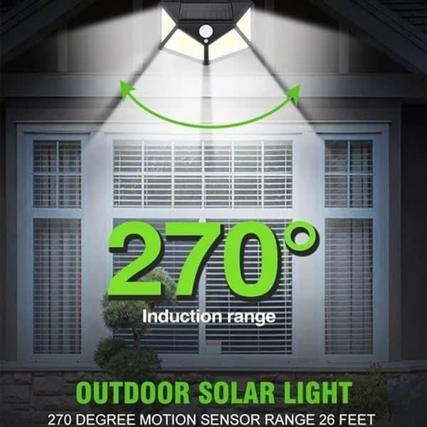 Bright Solar Wireless Security Motion Sensor 100 Led Night Light