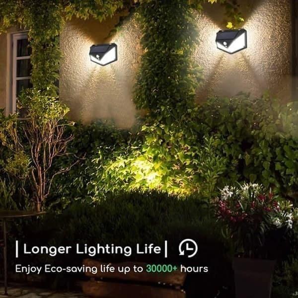 Bright Solar Wireless Security Motion Sensor 100 Led Night Light