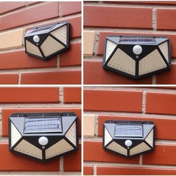 Bright Solar Wireless Security Motion Sensor 100 Led Night Light